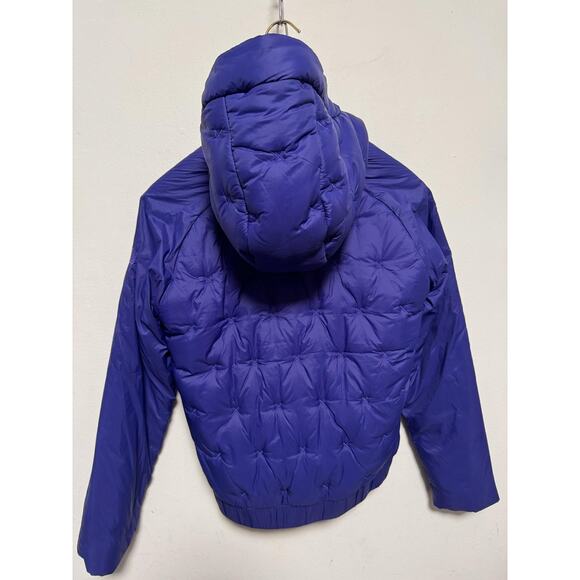 The North Face Jacket Girls Large 14/16 Purple Hooded Quilted Puffer Zip Pockets - Picture 8 of 13